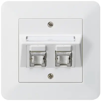Prise ENC kallysto.trend C cat.6 2RJ45/s blanc 
