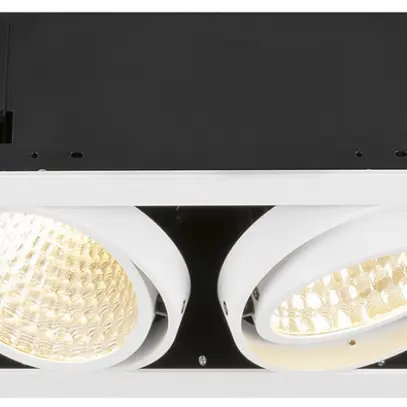 Downlight LED SLV KADUX 2×27W 3150lm 930 30° DALI 370×195mm bianco 