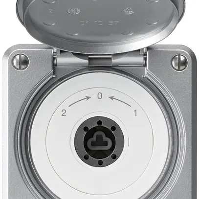 Contact pivotant à clé ENC robusto IP55 aluminium avec clapet s.cylindre inver. 