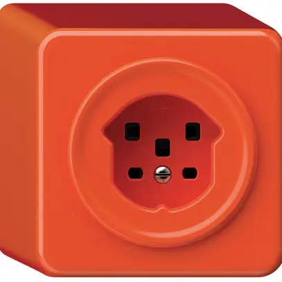 Presa AP origin 1×tipo 25 16A 230V 88×88×54mm arancione 