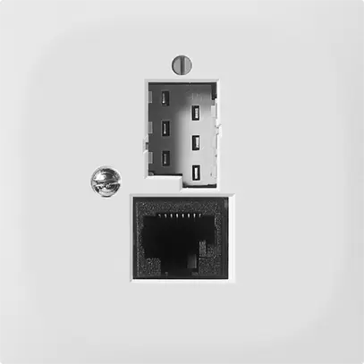 Inserto SIDUS E T+T/1×RJ45 bianco lucido 