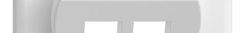 Kit de montage ENC Sdue, avec capot de sortie oblique p.2×Keystone blanc 