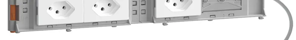 Supporto dispositivi Hager BKG 3×tipo 13 10A 250V 60×342mm Ecobus bianco 