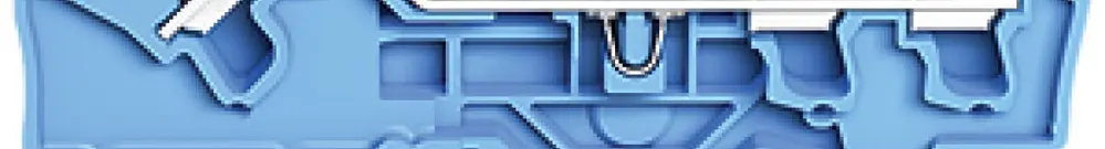 Morsetto di passaggio WAGO Top Job-S 2.5mm² 3L blu serie 2102 