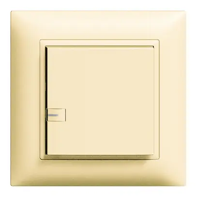 Poussoir ENC ZEP 1c/1t ON-OFF avec LED EDIZIOdue vanille 