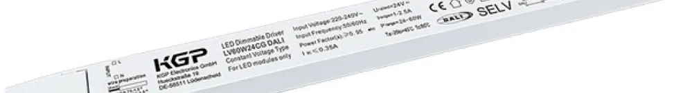 Convertitore LED DOTLUX CV IP20 24…60W 24V 1000…2500mA DALI 
