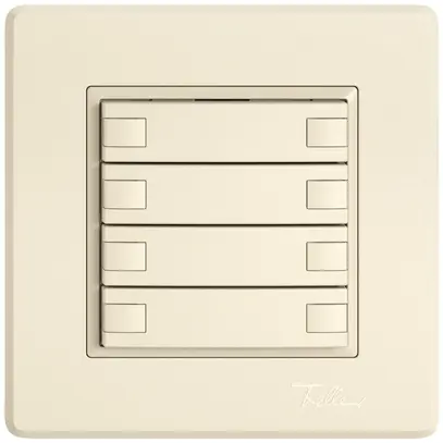 Pulsante KNX RGB INC EDIZIO.liv SNAPFIX® sensore temp.s.LED 4× com.2T cr 