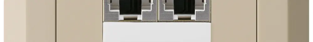 Boîte ENC kallysto.line 2×RJ45s beige parallèle 