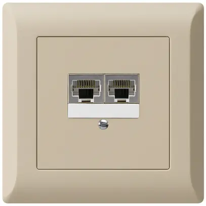 Boîte ENC kallysto.line 2×RJ45s beige parallèle 