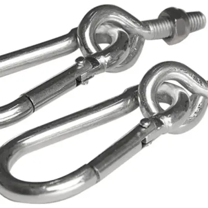 Kit di montaggio SG Arena acciaio 77×25×19mm zinco moschettone 2 pezzi 