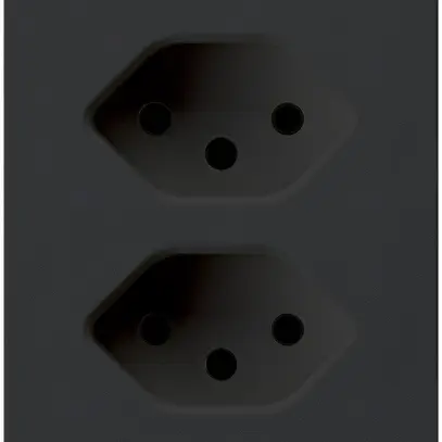 Presa FLF Hager 2×tipo 13 D nero 