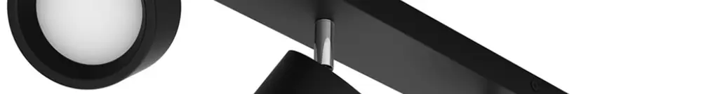Spot LED Philips Bracia 22W 2200lm 2700K 110° 600×80.5mm nero 4×Spot 