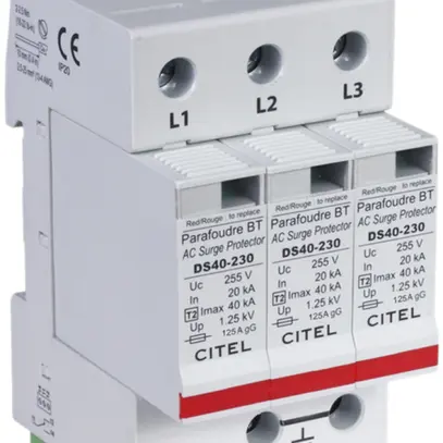 Parasurtension Flury DS 40S type 2, 3-pôles 