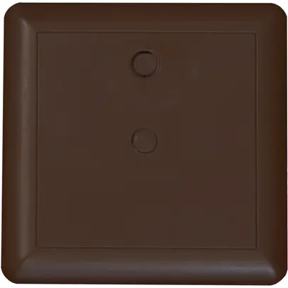 Couvercle à broches Ammer, 115×115mm, disque sélecteur, thermopl., brun RAL8007 