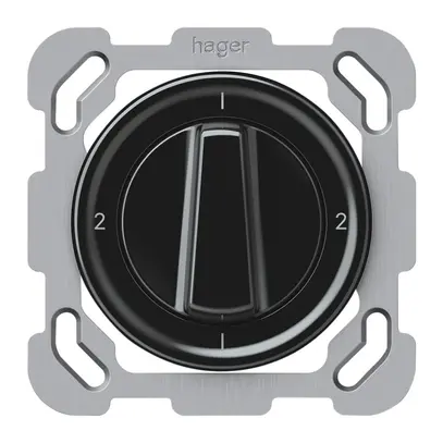 Interruttore rotativo INC origin commutatore 3/1L 16A 250V 1-2-1-2 77×77mm nero 