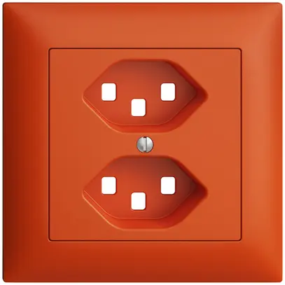 Kit frontal ENC EDIZIOdue orange 88×88mm 2×T23 