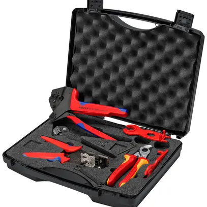 Valise d'outils KNIPEX V02 pour PV MC4 6 pièces 