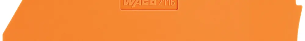 Plaque d.recouvrement/intermédiaire WAGO TopJob-S 1mm 2L orange pour série 2116 