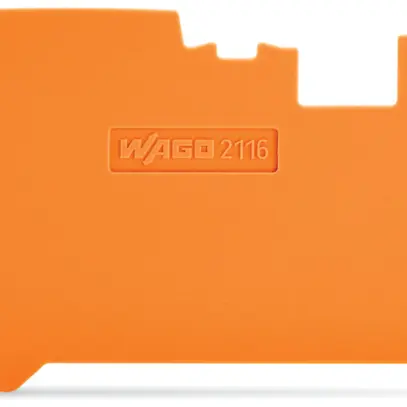 Plaque d.recouvrement/intermédiaire WAGO TopJob-S 1mm 2L orange pour série 2116 