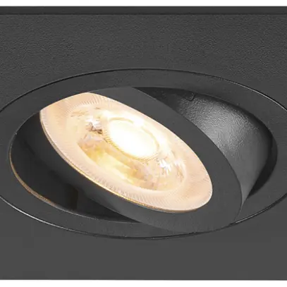 Downlight LED SLV NEW TRIA 75 XL GU10 1×10W REG 110×110mm nero 
