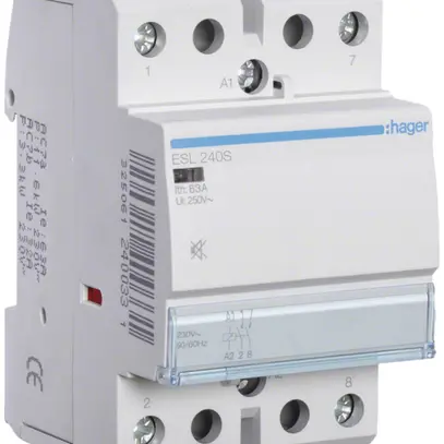 Contattore AMD Hager ESL 12VAC 2 chiusura 40A senza ronzio 3UM 