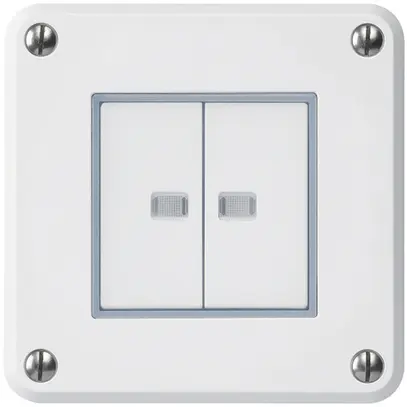 Interruttore INC robusto IP55 schema 3+3 2×illuminato bianco 