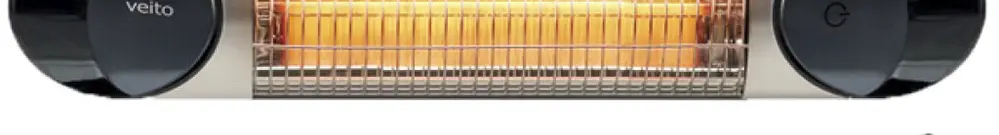 Radiateur à infrarouge Veito Blade Mini, 1200W, 4 degrés, IP55, argent 