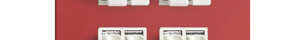 Prise audio EDIZIOdue F 4×berry borne à étrier pour 4 haut-parl. 
