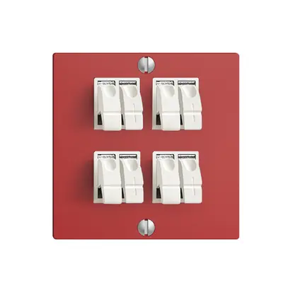 Prise audio EDIZIOdue F 4×berry borne à étrier pour 4 haut-parl. 