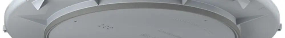 Plaque frontale HaloX 250 pour béton apparent, découpe au plafond Ø200mm 