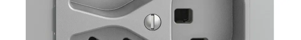 Prise ENC 3×T23 Feller EDIZIOdue FM, 1×séparé, bornes enfichables, silver 