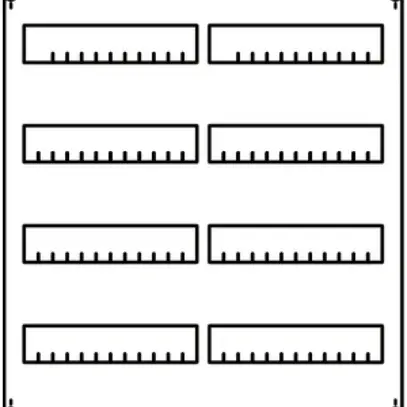 Pannello distributore ABB moduli DIN per 2×4 file 
