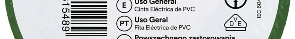 Ruban isolant 3M Temflex 165 19mm×25m×0.15mm vert VDE 600V 0…90°C 