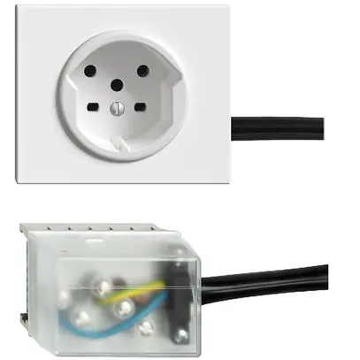 Presa INS T15 bianco per cavo piatto Powerbus 