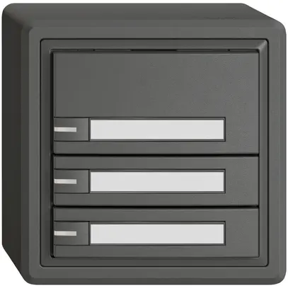 Pulsante universale AP EDIZIO.liv UNI SNAPFIX® c.LED RGB 3× com.1T targ.grs 
