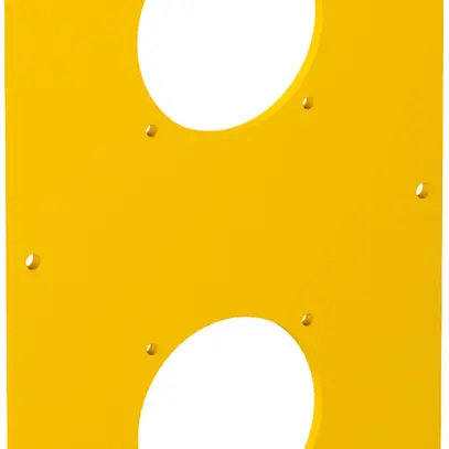 Abdeckplatte Bettermann für 2×Steckdose 38×38mm, 160×105×3mm, PVC, gelb 