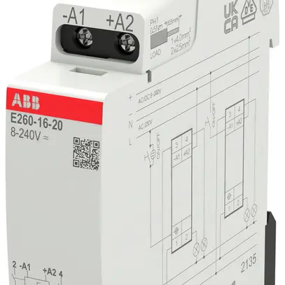 Teleruttore ABB E260-16-20 1UM 8…240VUC/16A 4000W 2Ch 