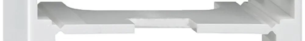 Quadro AP basico 2×1/50mm bianco 