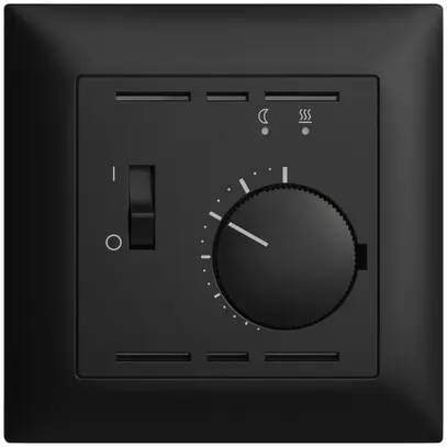 Kit frontale EDIZIOdue nero 88×88mm per termost.ambiente 