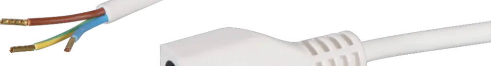 Cavo d'apparecchio Tdlr 3×0.75mm² 2m bianco spina T12 