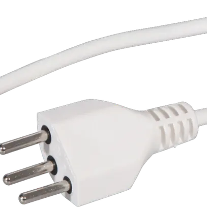 Cavo d'apparecchio Tdlr 3×0.75mm² 2m bianco spina T12 