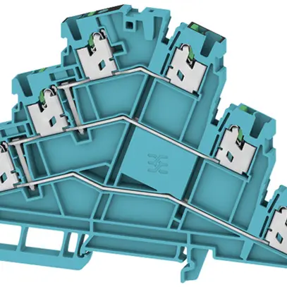 Durchgangs-Reihenklemme WM S3T 2.5mm² 24A 800V Feder 2×3 TH35 bl 
