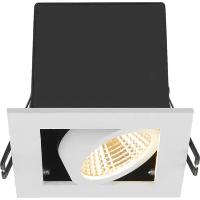 Downlight LED SLV KADUX Single 7.5W 770lm 3000K 38° VAR 90×90mm blanc 