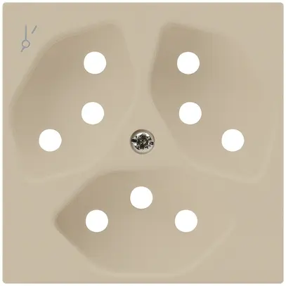 Plaque frontale kallysto 3×T13/1 60×60mm beige pour prise 3×T13/1 