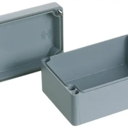 Boîtier AP Al 125×80×57mm gris IP65 Lithos Woertz 