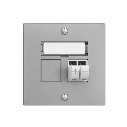 Prise audio Push Type EDIZIOdue F, 1×, kit d'inscription, silver 