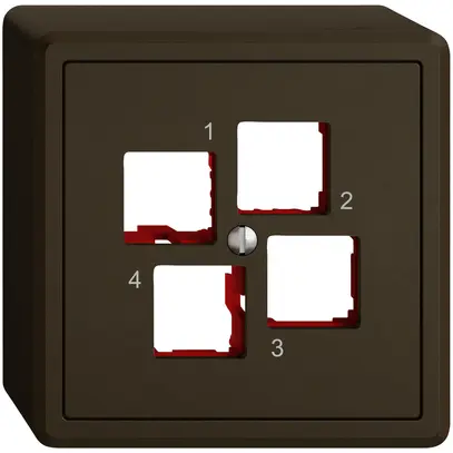 AP-Montageset EDIZIO.liv EASYNET S-One SNAPFIX® gerade 4×RJ45 br 