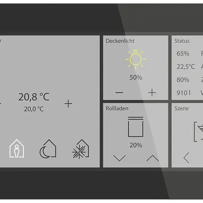 Schermo tattile KNX INC MDT BE-GTS06TS.01S 6" vetro nero 