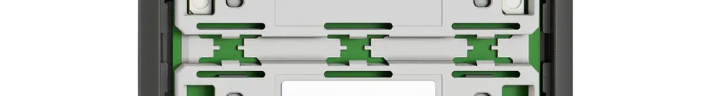 Piastra frontale EDIZIO.liv UNI SNAPFIX® p.UNI vers.innesto p.4tasti a.LED grs 