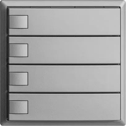 Pulsante INC KNX 4×EDIZIOdue silver RGB senza LED 